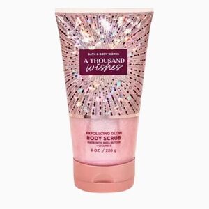 BATH AND BODY WORKS A THOUSAND WISHES EXFOLIATING GLOW BODY SCRUB NWT 8 OUNCES